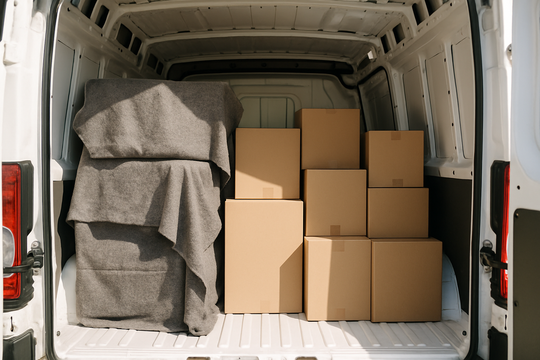 Beiladung Hamburg – Transporter mit geteiltem Laderaum für Möbel und Kartons